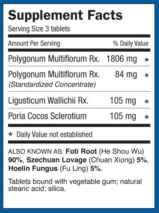 Dr. Shen's Shou Wu Pill ingredients