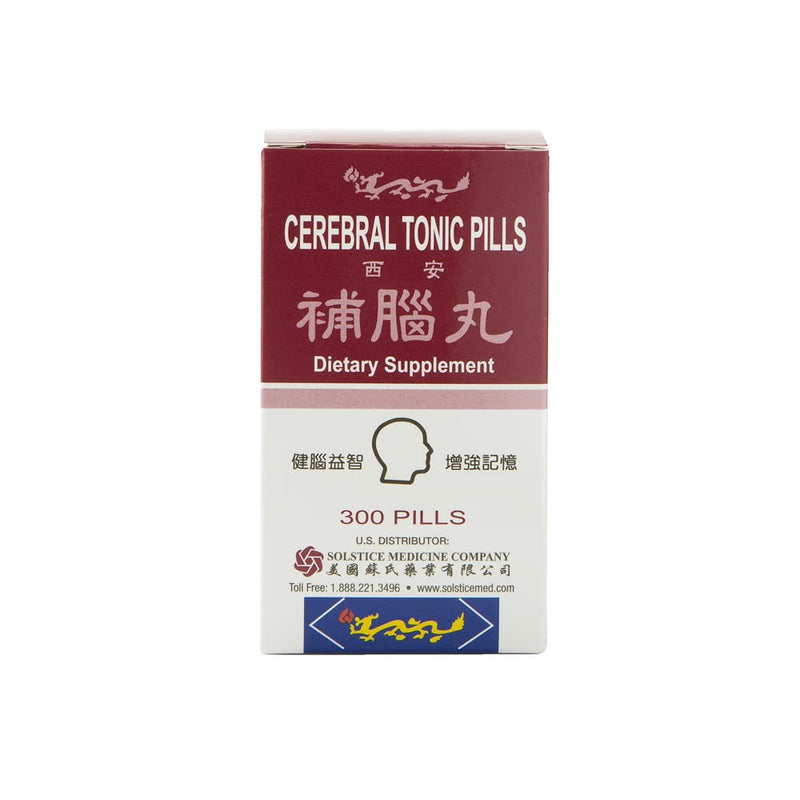 Box of Cerebral Tonic Pills dietary supplement on a white background