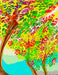Digital Painting - Three Trees by Joel Schreck