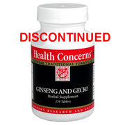 GINSENG AND GECKO Health Concerns