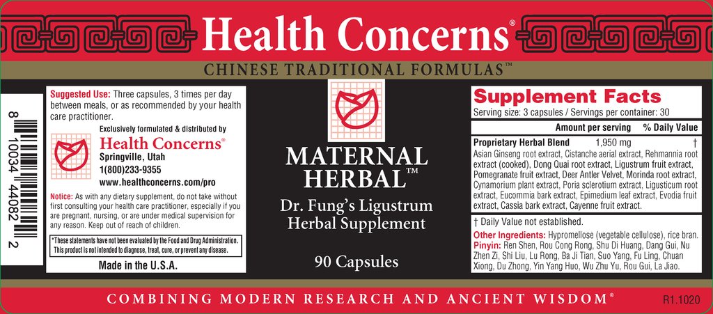 Maternal Herbs Label