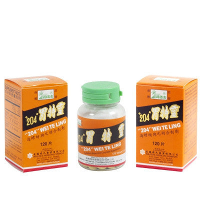 WEI TE LING "204", traditional Chinese Medicine for Heartburn and Ulcers
